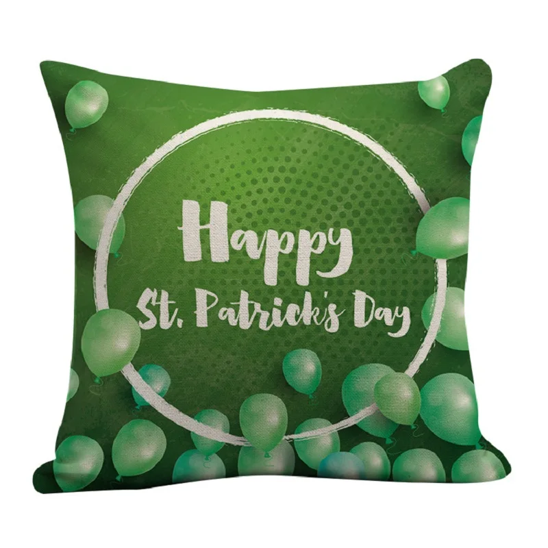Новинка чехол для подушки на День Святого Патрика Подарки компании льняные