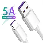 Кабель USB Type-C 5A для Huawei P20 Lite Honor 20 10 9 Pro 3,1, шнур для быстрой зарядки и передачи данных для Xiaomi Redmi Note 8 7 Pro, кабель Type-C