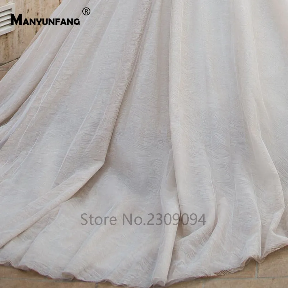 

Luxury Wedding Dress 2020 Major Beads Top Lace Boho Bride Dress Sexy Appliques Wedding Gowns Custom Made Vestidos de novia