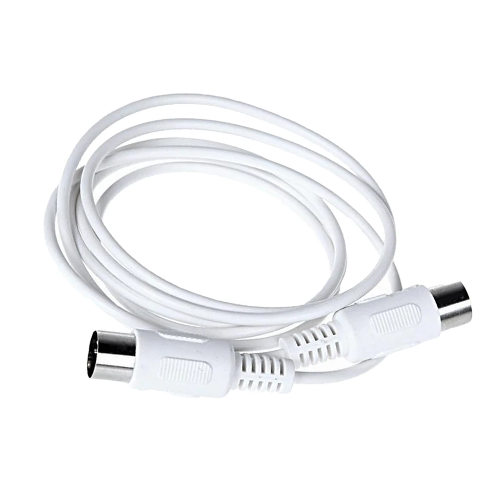 

1.5m PVC White MIDI Cable Music Wire 5 Pin Male Cable for Electronic Organ Piano