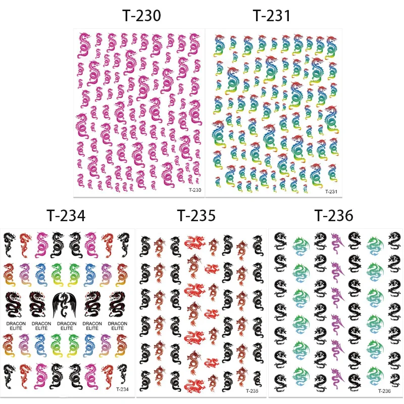 

1PC 3D Dragon Design Stickers Happiness Lucky Nail Art Slider Gel Polish Decal Traditional Decoration For Nail Manicures
