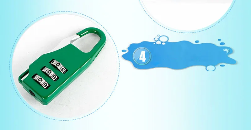 Hot Sale locks New Resettable 3 Digit Combination Save Travel Luggage Suitcase Code Lock Black Backpack lock 7 colors wholesale