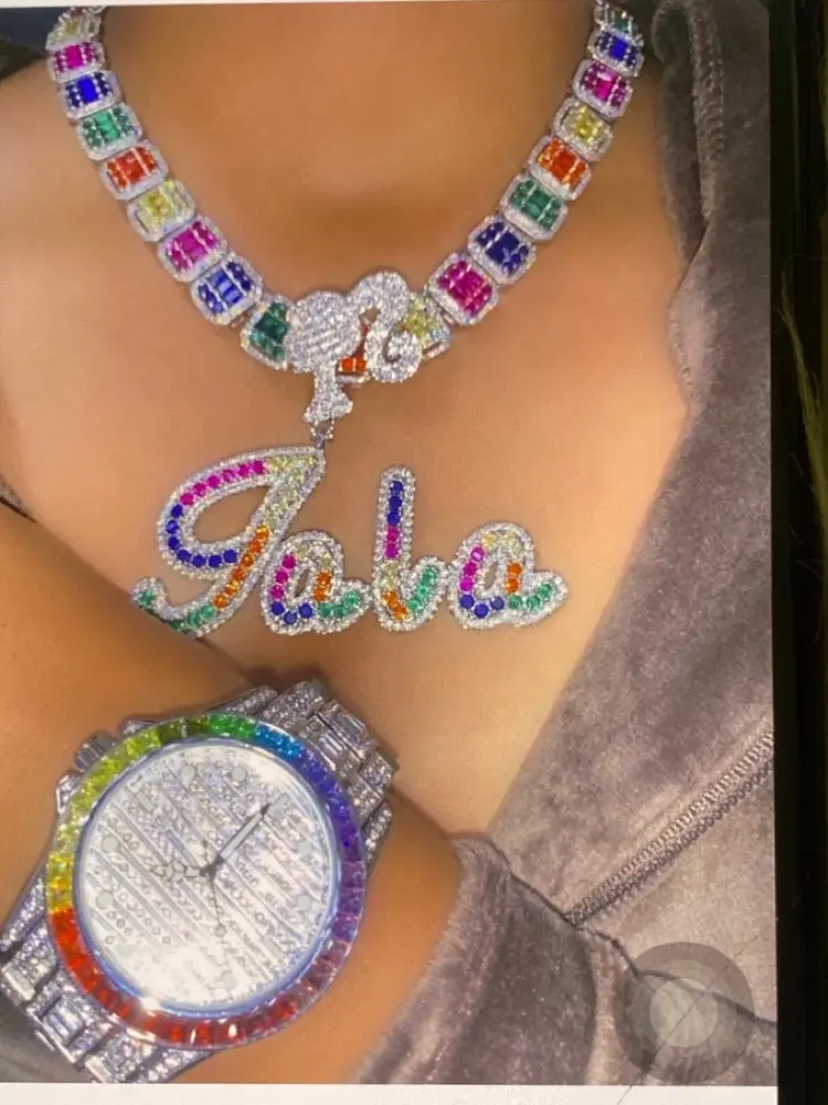 Женское Ожерелье с радужными пузырями TBTK украшение индивидуальным именем в