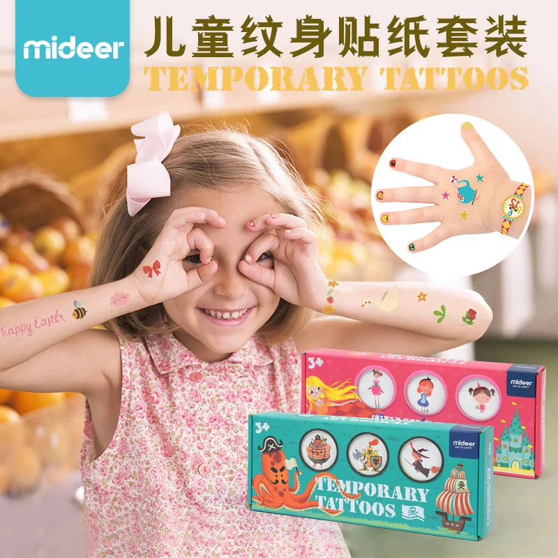 

MiDeer 253Pcs/Set Kids Temporary Tattoo Nail Stickers Kit Set Waterproof Toys For Children Boy Girls Party Game Birthday Gifts
