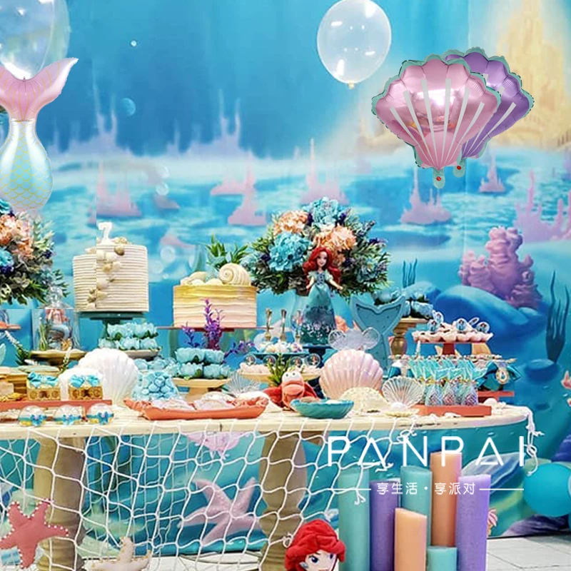 Русалка Алюминиевые шарики для свадебного украшения вечерние принадлежности