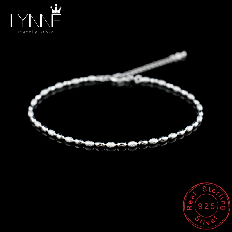Браслет на ногу женский из серебра 925 пробы с бусинами|anklet bracelet|fashion ankletsilver anklet |