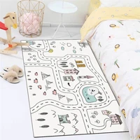 modern cartoon rug simple and elegant black and white lines childrens room bedroom bed blanket living room floor mat