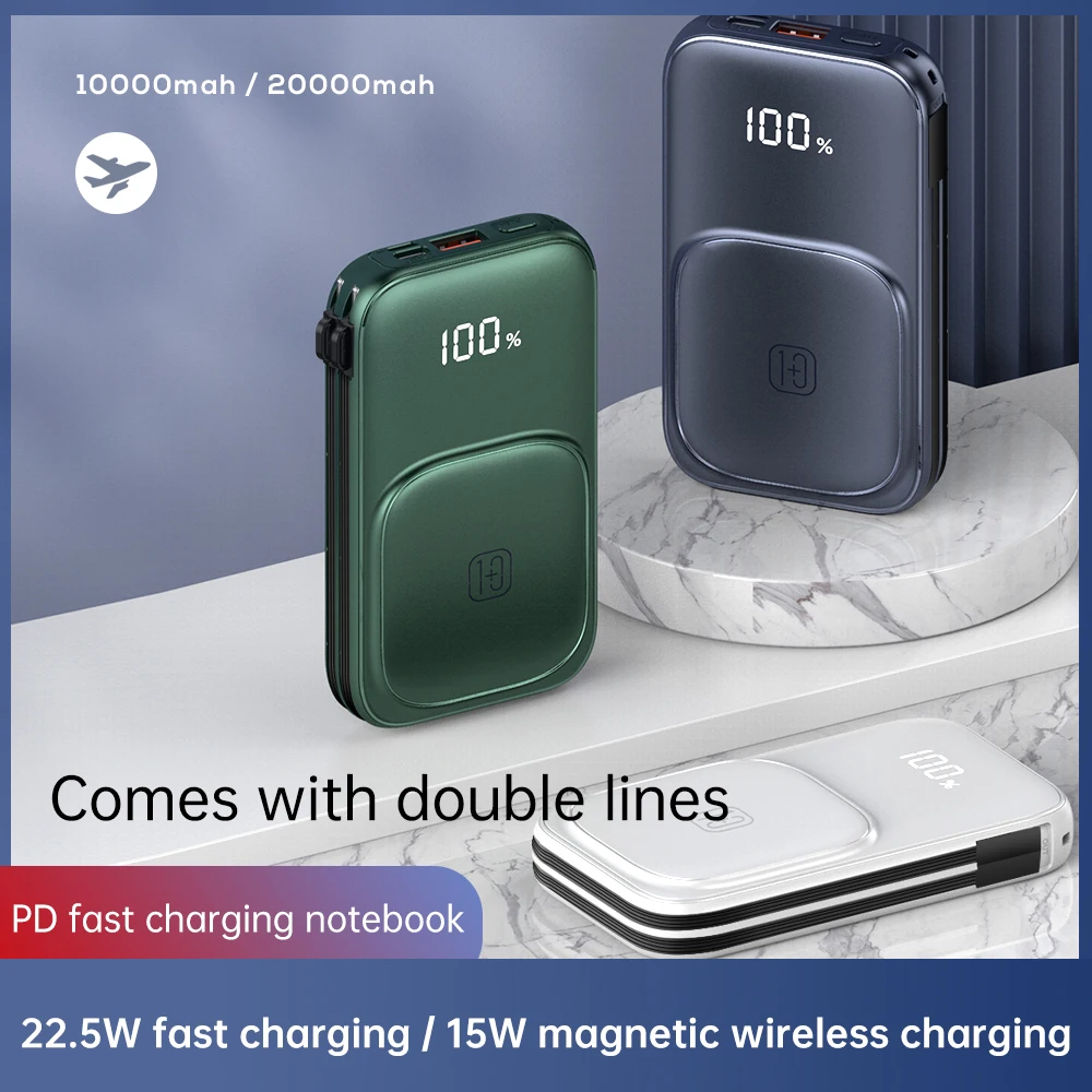 

15W Magnetic Qi Wireless Charger Power Bank 20000mAh PD 20W/22.5W Fast Charging Powerbank for iPhone 12 Samsung Xiaomi Poverbank