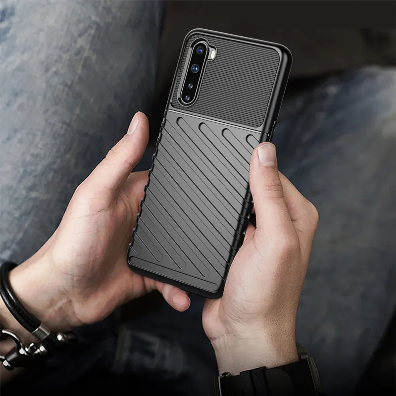 Чехол из прочного силикона для OnePlus Nord с защитой от ударов и полным покрытием тела Ultra Thick Full body Protective Cover One Plus AC2001 on.