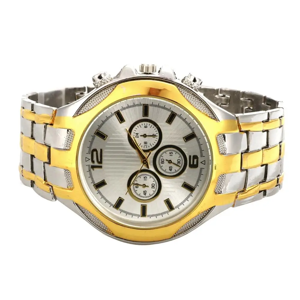 

Men's Fashion Sport Business Stainless Steel Belt Quartz Watch Wristwatches