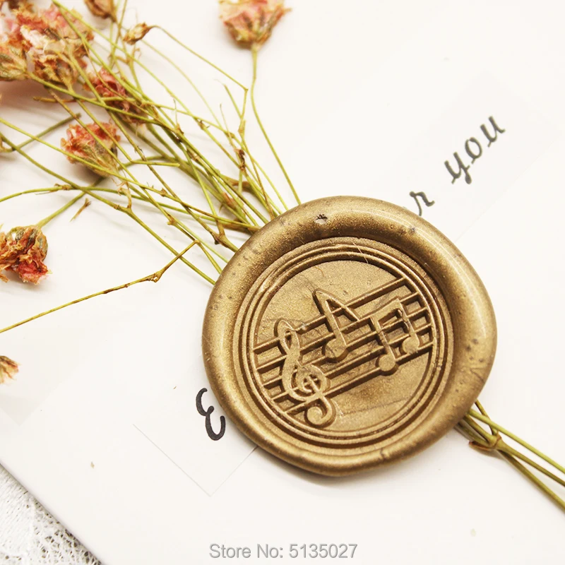 Восковая печать для скрипичного ключа музыкальных заметок/Свадебное