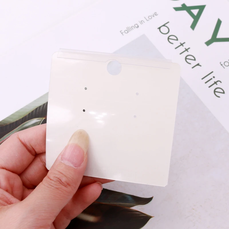 100 шт./лот 7*7 см картонная бумажная упаковка серьги-гвоздики висячая упаковочная