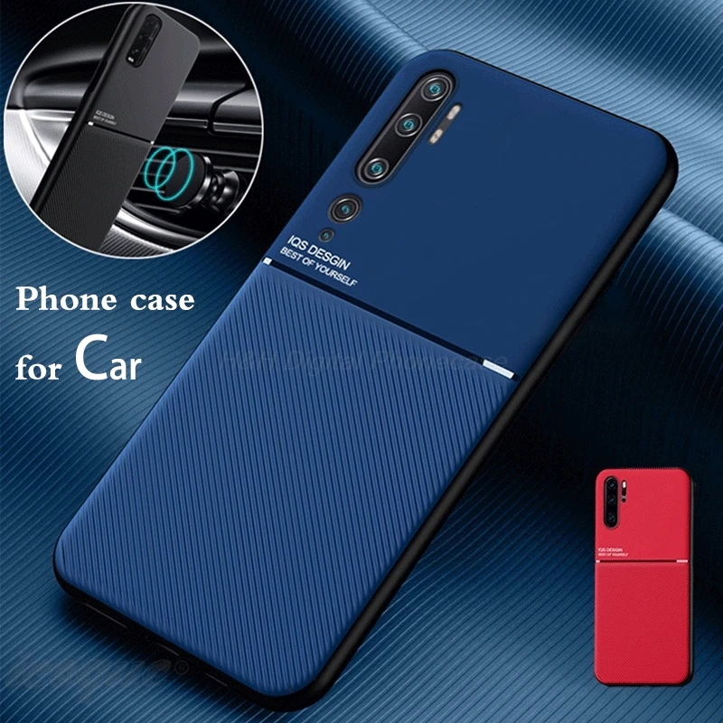 Роскошный Кожаный Автомобильный Магнитный чехол для Xiaomi Note 10 Pro CC9 CC9E CC9Pro 9SE Mi Lite A2
