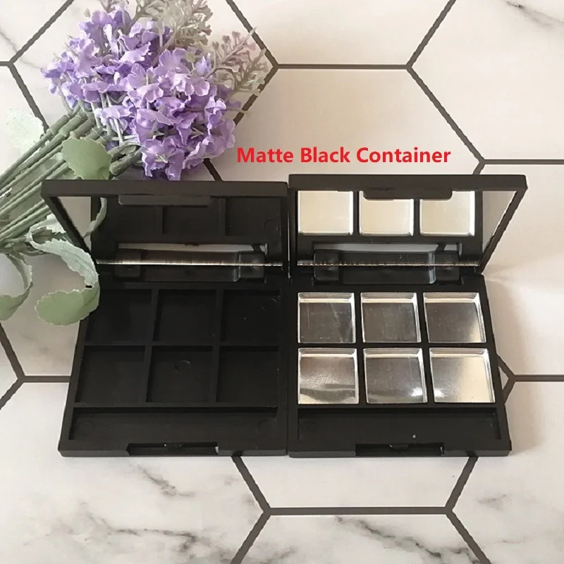 12/24/40 шт. 6 ячеек матовая черная квадратная пластина для помады чехол сделай сам