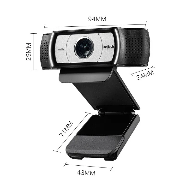 Умная веб-камера Logitech C930C HD 1080P с крышкой для компьютера Zeiss объектив USB