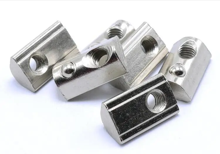 T nut M3 M4 M5 M6 M8 пружинная гайка рулонная полукруглая эластичная для алюминиевого