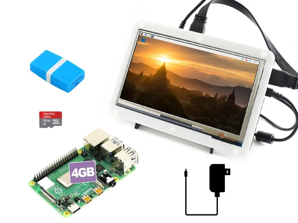 

Raspberry Pi 4 Model B Display Kit(4GB-US Version),With 7inch Capacitive Touch LCD, Micro SD Card, etc.