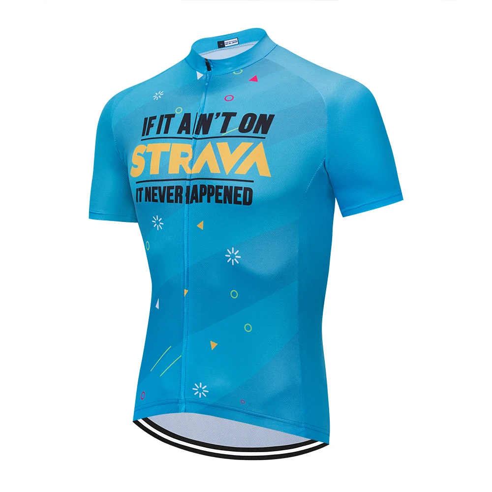 

new Breathable STRAVA Pro Cycling Jersey Men 2021 Summer Mountain Bike Bicycle Suit Anti-UV Bicycle Team Racing Uniform Clothes
