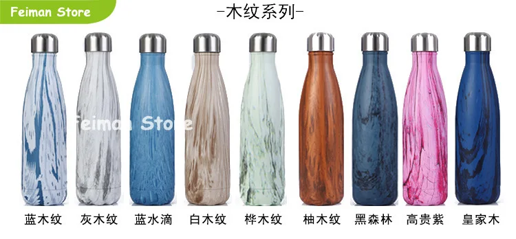 500/1000 мл двухслойная Изолированная вакуумная колба из нержавеющей стали бутылка