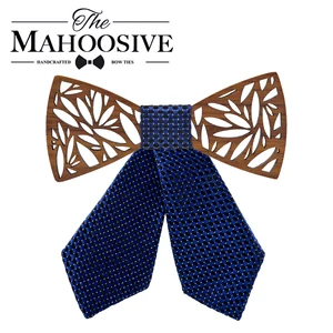 Галстуки-бабочки Mahoosive, рождественский подарок для девушки, деревянная коробка с лазерным узором