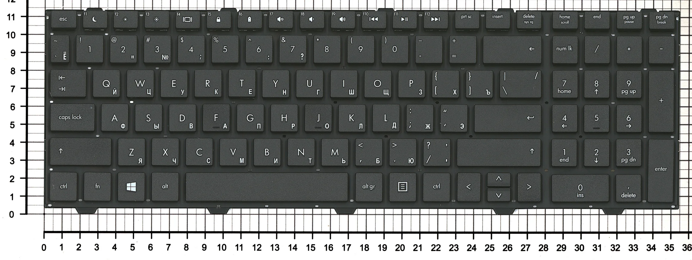 Клавиатура для HP ProBook 4540 4540S 4545 4545S Series p/n: NSK-CC3SW 701548-251 MP-10M13SU-4423 русская черная без