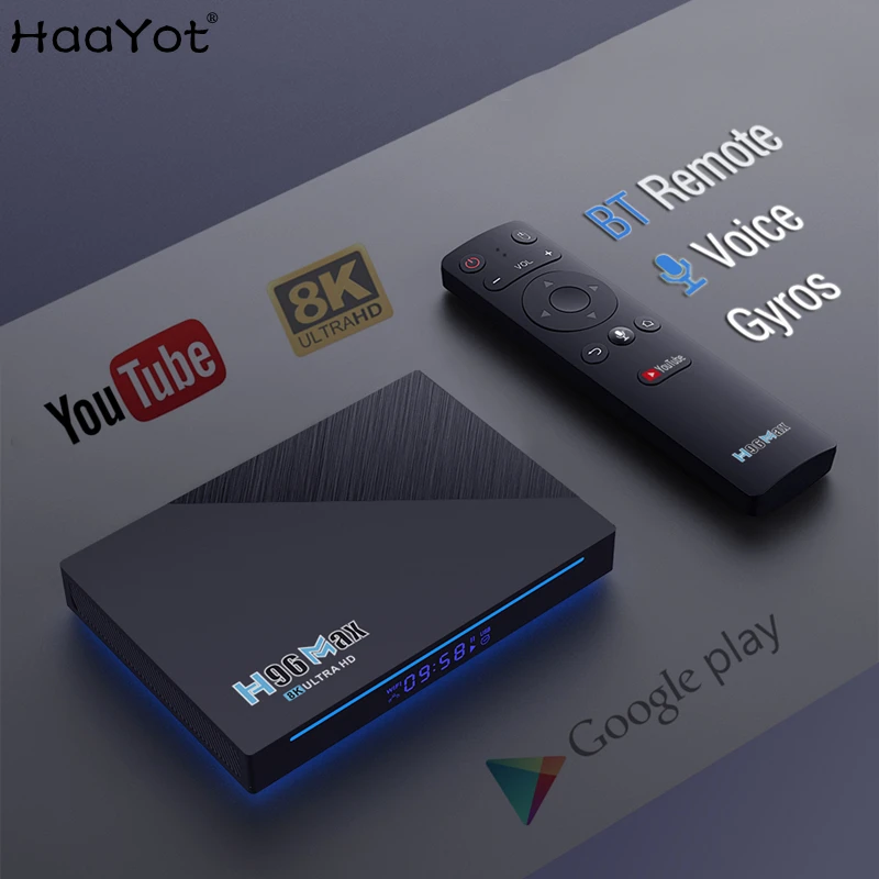 H96 Max ТВ приставка Android 11 8 Гб оперативной памяти 64 128 8K 2021 Smart box 2 4 и 5G WI FI BT Google Voice