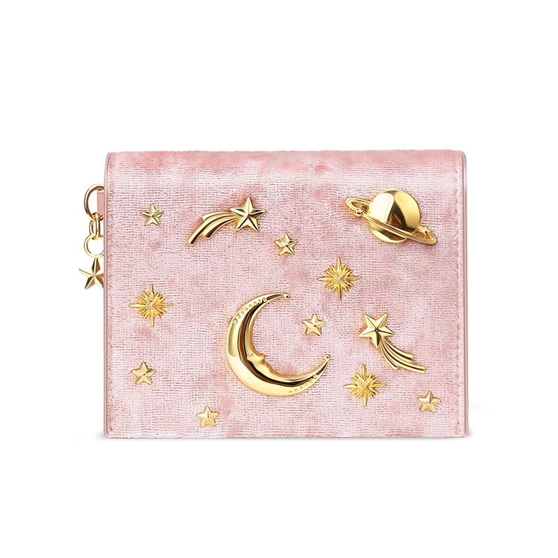 Женский кошелек милый женский для кредитных карт девичий стиль рисунок звезды