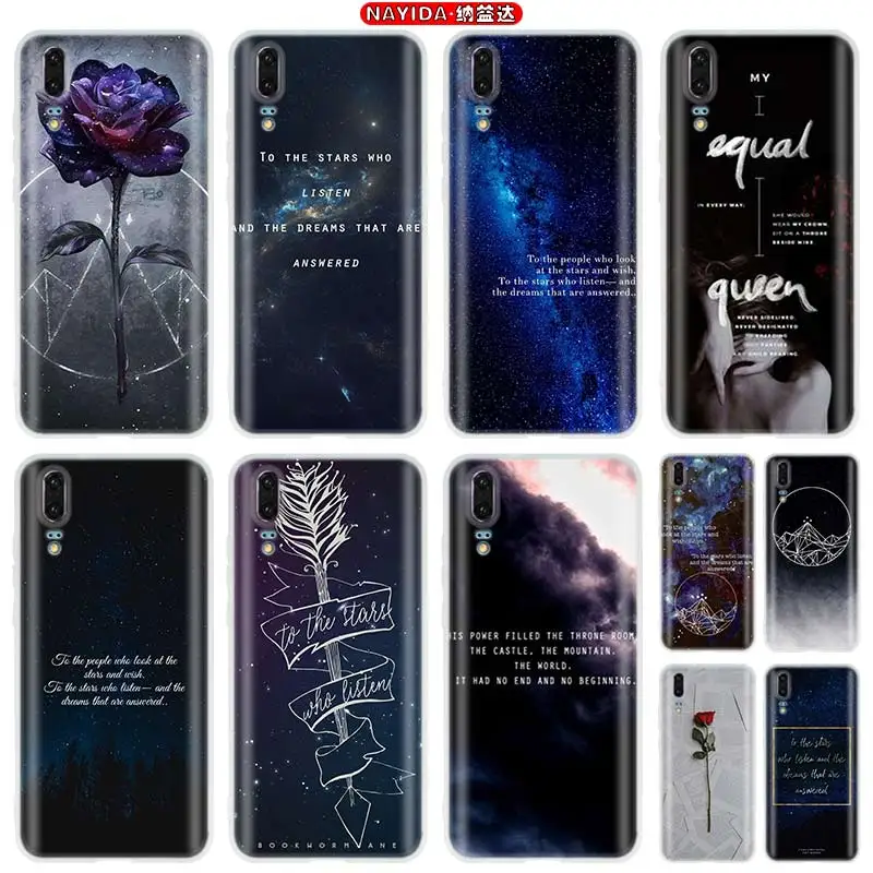 Мягкий чехол для Huawei P40 P30 P20 P10 P9 Lite Pro P Smart Z 2019 p40 A Court of Mist and Fury Sarah J Maas|Бамперы| |