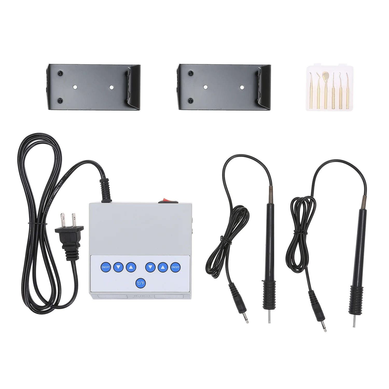 Электрическая зубная машинка для воска с двойными ручками и 6 наконечниками