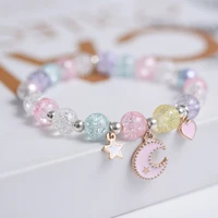 popcorn beads bracelet for children girls flower moon cloud cute pendant bracelets freindship jewelry kids diy jewelry wholesale