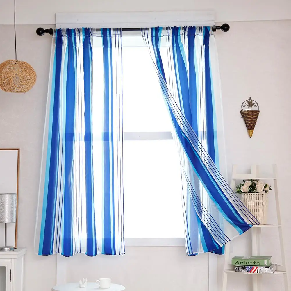 Нет 1 шт. занавеска для дома красочные Вертикальные бар светопропускания окна