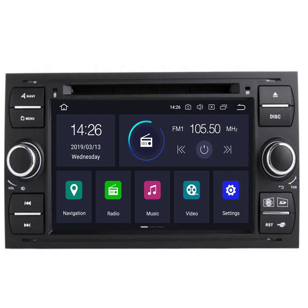Автомобильный DVD плеер Android 10 DAB + 2din в Dash для Ford Transit фокус подключения S-MAX Kuga Mondeo с 8