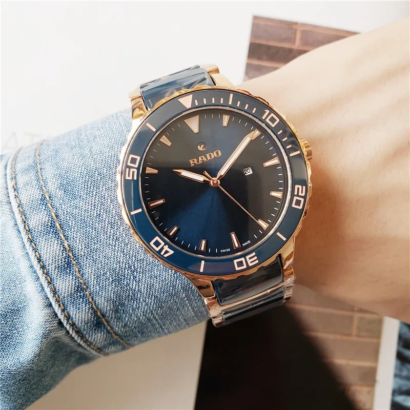 

RADO watch men's skeleton automatic mechanical AAA watch gold skeleton retro men's women watch quartz watch