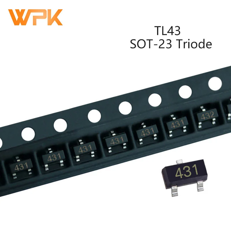 50 шт. SMD регулятор напряжения IC транзистор SOT 23 36 В TL432 432 TL431 431 Триод электронных