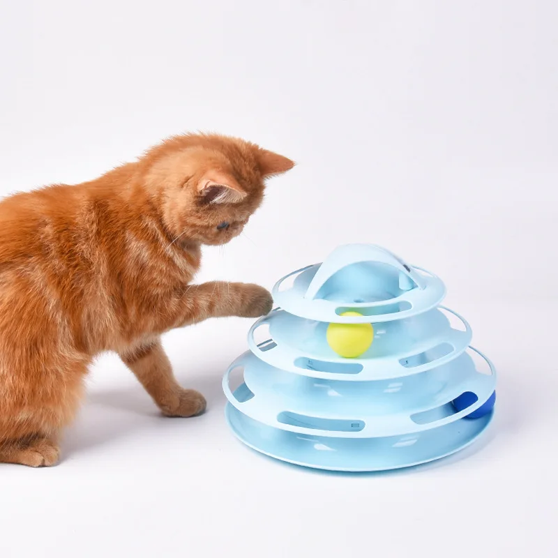 Игрушки для домашних животных кошек Трехъярусный/четырехъярусный поворотный