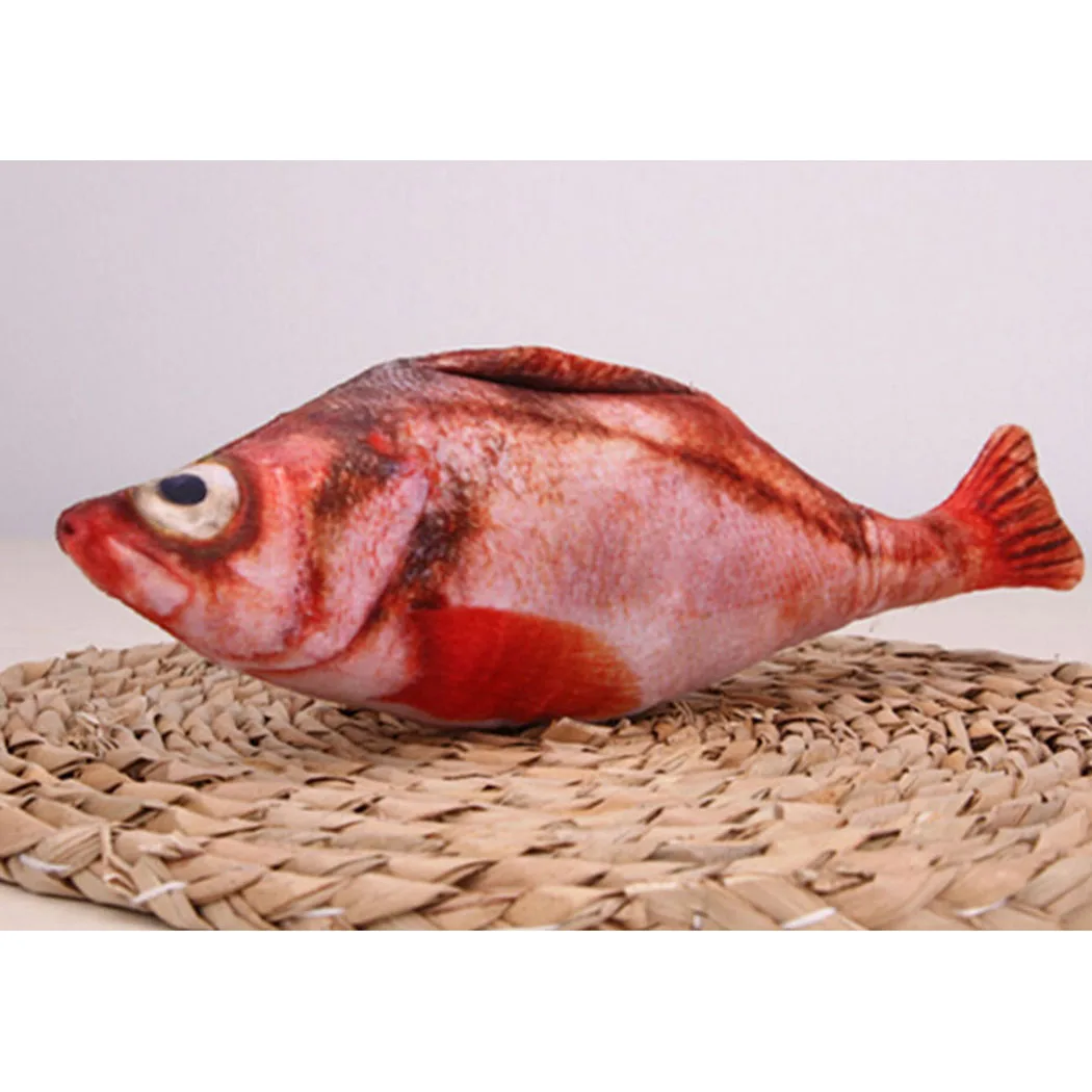 

2PCS Fish Cat Toy Creative Realistic Plush Catnip Toy Cat Chew Toy Pet Bite Toy