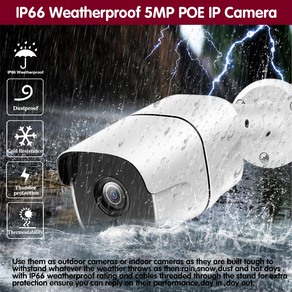 Камера видеонаблюдения 8 каналов 5 МП HD POE NVR|Система наблюдения| |