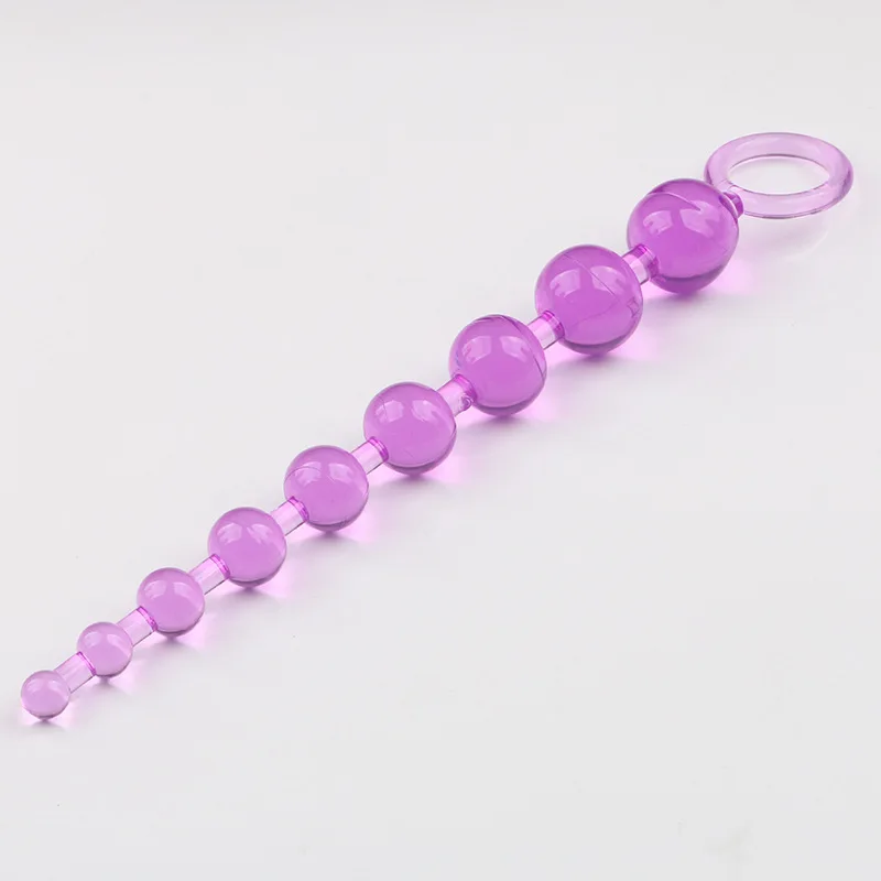 Jelly Anal Beads Orgasm Vagina Plug Play Pull Ring Ball Stimulator Butt | Красота и здоровье