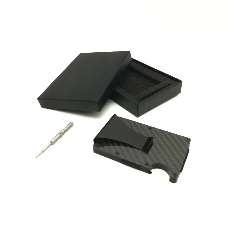 

Men Women Credit Card Holder Anti Protect Blocking Rfid Wallet Portable ID Cardholder Clip Porte Carte Travel Metal Case