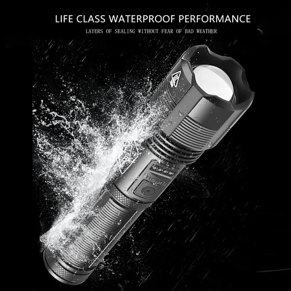 Перезаряжаемый светодиодный фонарик с USB светильник hp50 самый мощный тактический