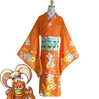 anime danganronpa cosplay costume hiyoko saionji cosplay kimono outfit long robe costume full set girls women cosplay costumes