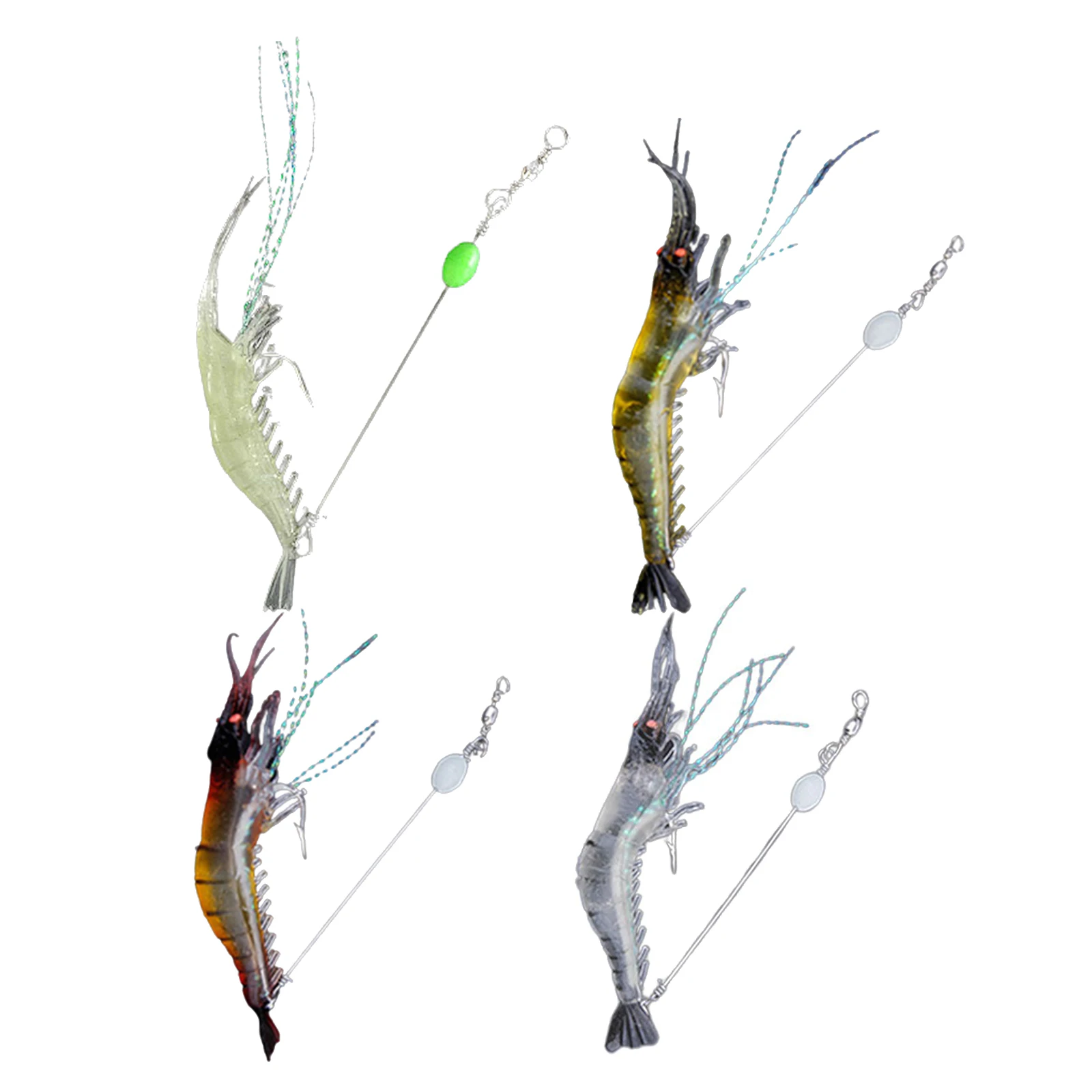 

3x Shrimp Lures Bait Fishing Simulation Prawn Saltwater Hook