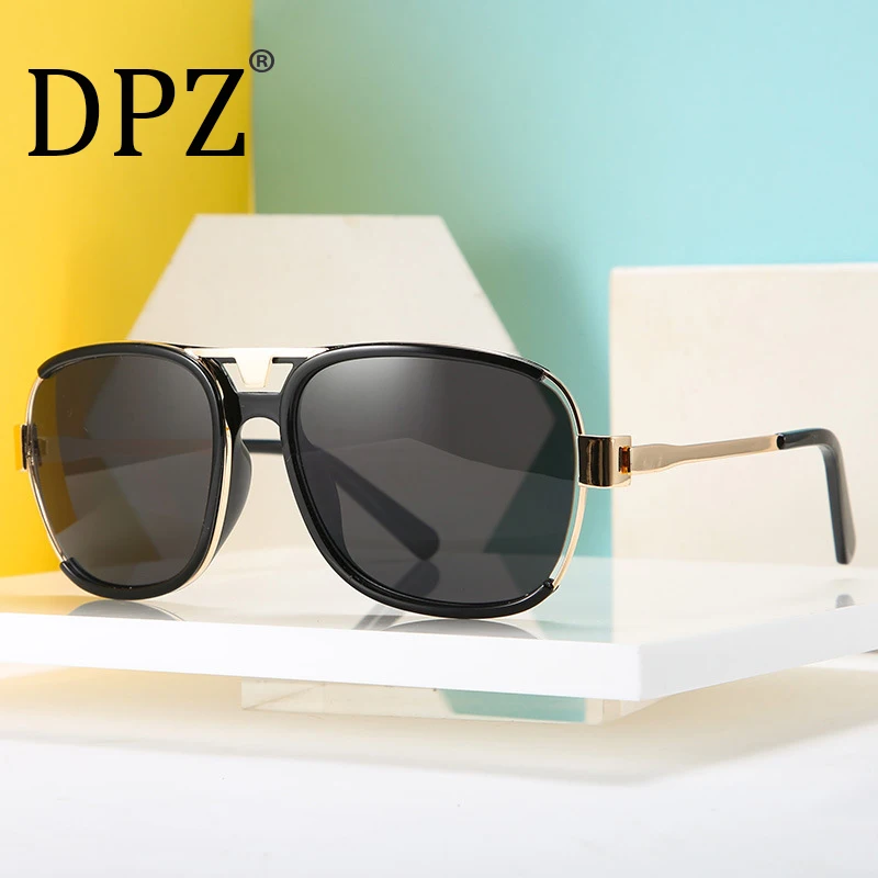 DPZ Горячие Квадратные ретро двухлучевые авиационные Солнцезащитные очки женские