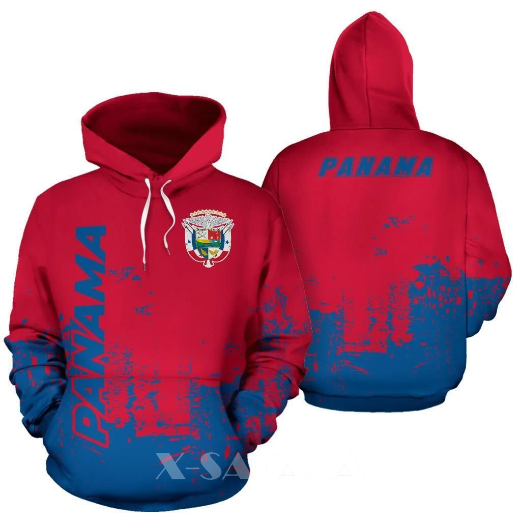 

Panama All Over Hoodie - Smudge Style 3D Full Print Size Man Women Outwear Zipper Pullover Sweatshirt Unisex-1