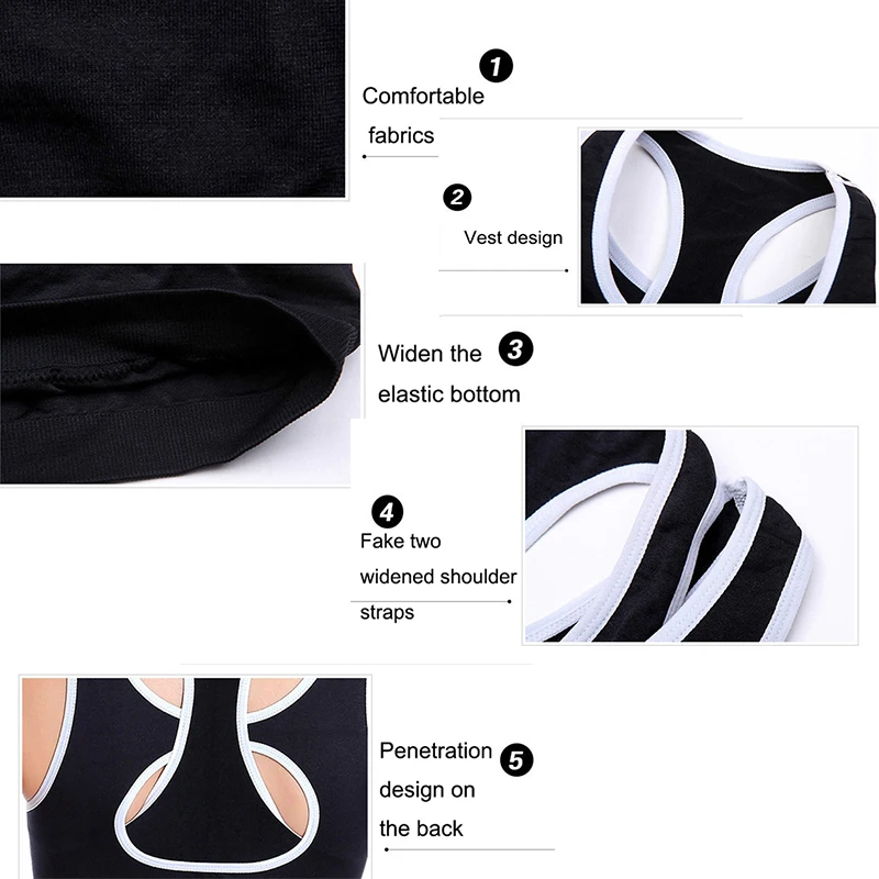 

Sports Bra Woman Yoga Breathable Underwear Bra Unwired Gather Bra With Chest Pad Running Gym Training Workout Yoga Underwear Top