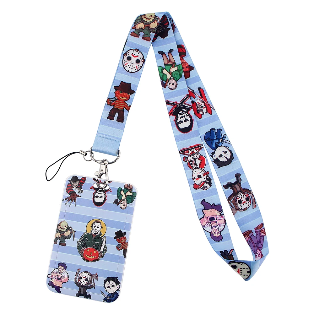 

LT381 Movie Halloween Key lanyard Car Keychain Personalise Office ID Card Pass Gym Mobile Phone Key Ring Badge Holder Jewelry