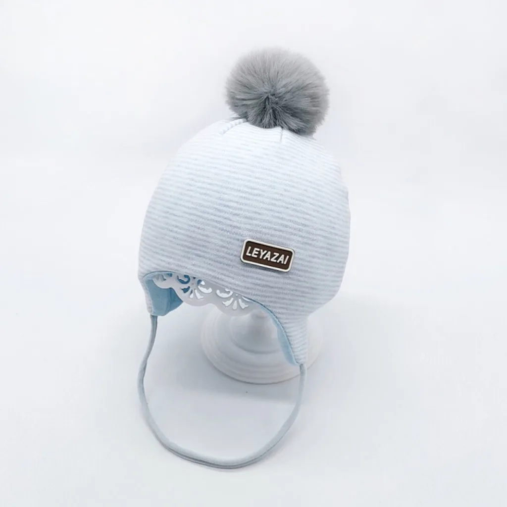 Newborn Girl Boy Baby Infant Winter Warm Letter Earflap Knit Crochet Beanie baby hat Accessories Photography Props шапка | Детская