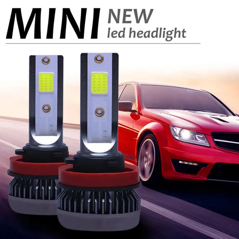 1pair H11 H8 H9 LED IP68 Waterproofing Headlight Conversion Kit COB Bulb 90W 12000LM High Power 3000K Yellow Light Dropshipping |