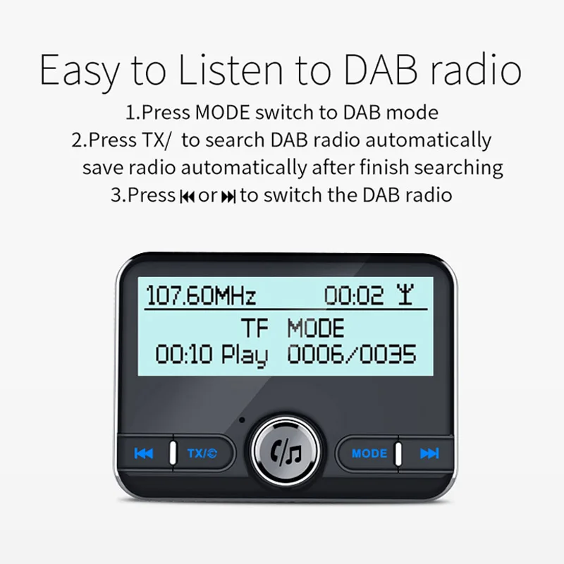 Цифровой автомобильный радиопередатчик JaJaBor QC3.0 FM-передатчик Bluetooth комплект