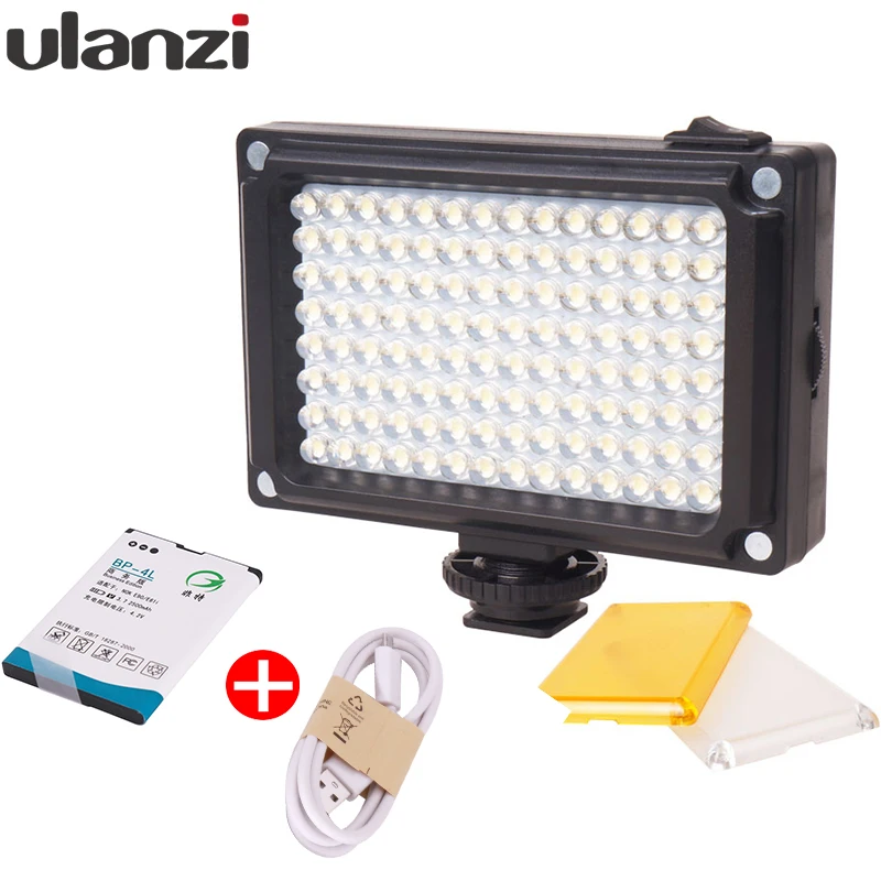 

Ulanzi 112 Mini LED Video Bi-Color Photographic Light for Camera DV Camera Light with Filters for Youtube Vlogging Wedding
